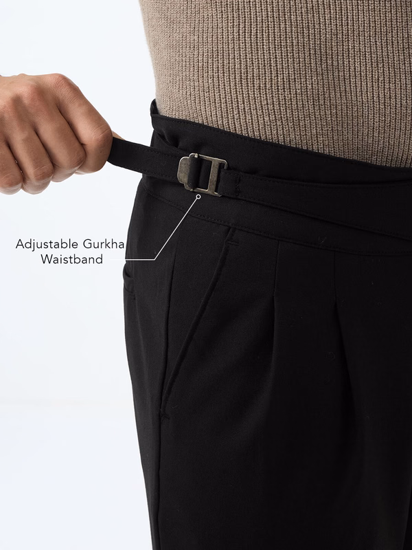 Gurkha Pants: Jet Black Gurkha Pants